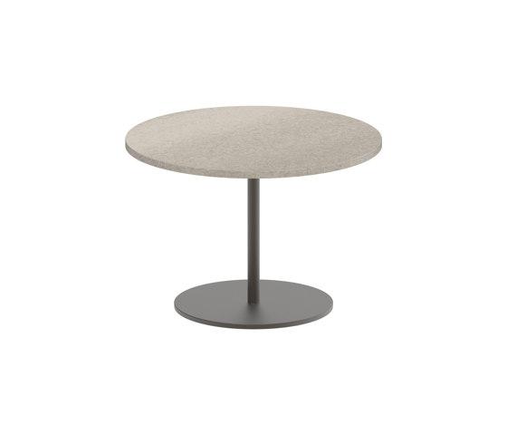 Butler side table 40cm round coated stainless steel & ceramic top | Tavolini alti | Royal Botania