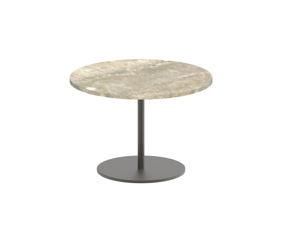 Butler side table 40cm round coated stainless steel & ceramic top | Side tables | Royal Botania