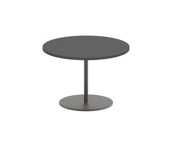 Butler side table 40cm round coated stainless steel & ceramic top | Side tables | Royal Botania