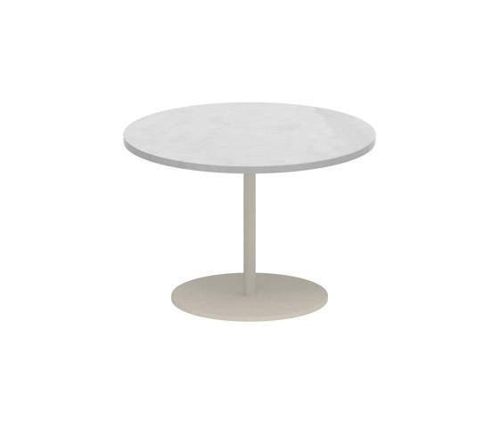 Butler side table 40cm round coated stainless steel & ceramic top | Tavolini alti | Royal Botania