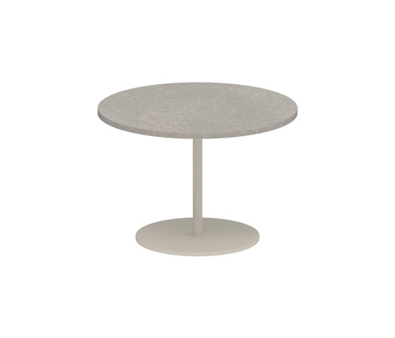 Butler side table 40cm round coated stainless steel & ceramic top | Side tables | Royal Botania