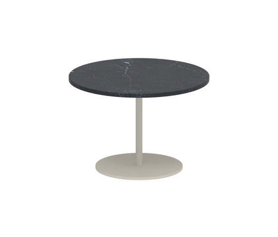 Butler side table 40cm round coated stainless steel & ceramic top | Tavolini alti | Royal Botania