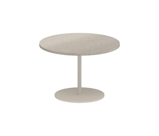 Butler side table 40cm round coated stainless steel & ceramic top | Tavolini alti | Royal Botania