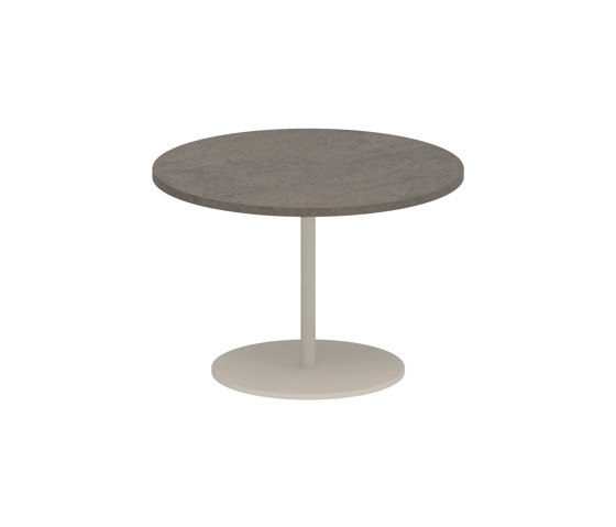 Butler side table 40cm round coated stainless steel & ceramic top | Tavolini alti | Royal Botania