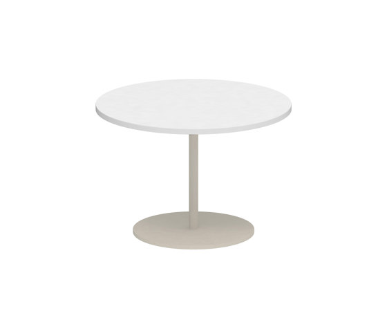 Butler side table 40cm round coated stainless steel & ceramic top | Side tables | Royal Botania