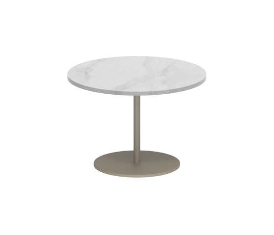 Butler side table 40cm round coated stainless steel & ceramic top | Side tables | Royal Botania