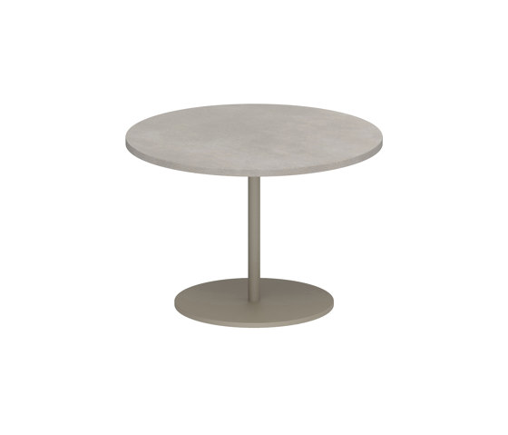 Butler side table 40cm round coated stainless steel & ceramic top | Side tables | Royal Botania