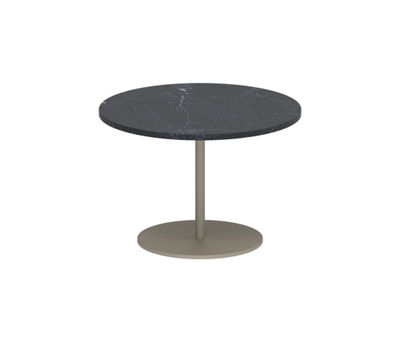 Butler side table 40cm round coated stainless steel & ceramic top | Tavolini alti | Royal Botania