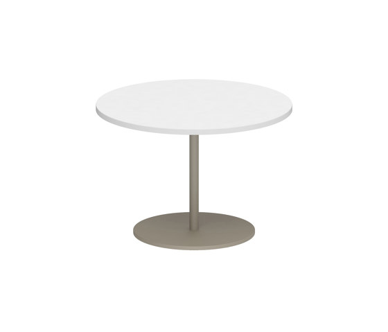 Butler side table 40cm round coated stainless steel & ceramic top | Tavolini alti | Royal Botania