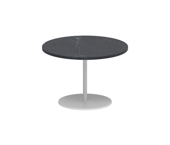 Butler side table 40cm round coated stainless steel & ceramic top | Tavolini alti | Royal Botania