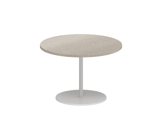 Butler side table 40cm round coated stainless steel & ceramic top | Side tables | Royal Botania