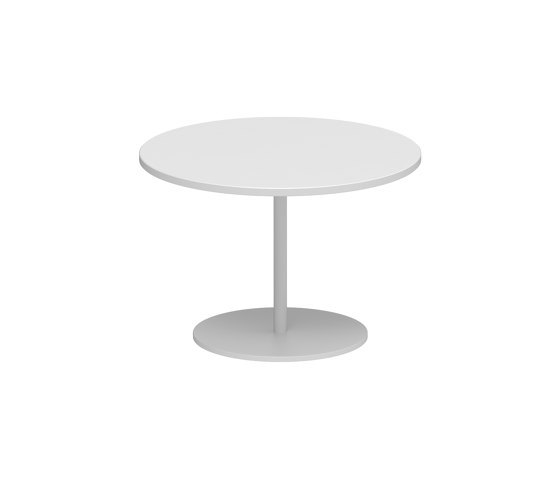 Butler side table 40cm round coated stainless steel & ceramic top | Tavolini alti | Royal Botania