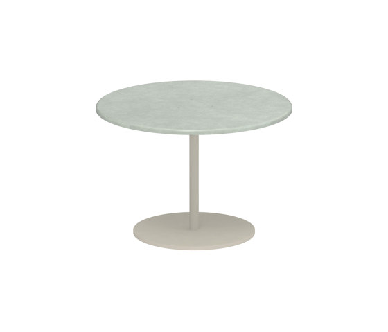 Butler side table 40cm round coated stainless steel & enameled lava stone top | Side tables | Royal Botania