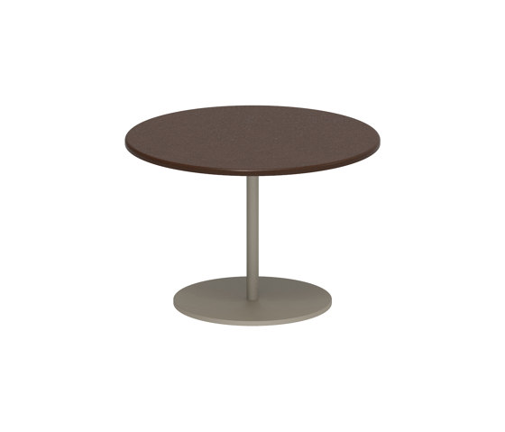 Butler side table 40cm round coated stainless steel & enameled lava stone top | Side tables | Royal Botania