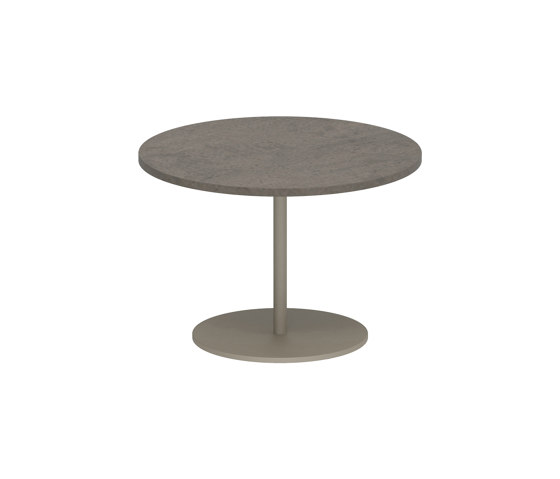 Butler side table 40cm round coated stainless steel & ceramic top | Side tables | Royal Botania