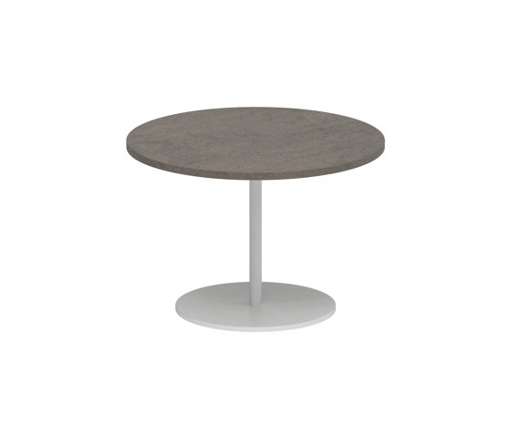 Butler side table 40cm round coated stainless steel & ceramic top | Side tables | Royal Botania