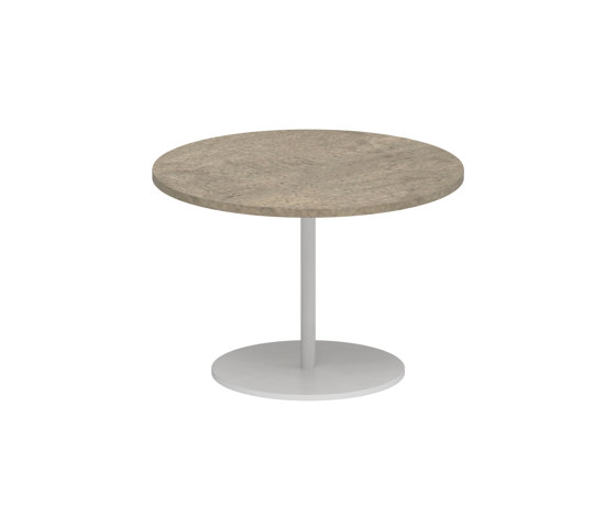 Butler side table 40cm round coated stainless steel & ceramic top | Tavolini alti | Royal Botania