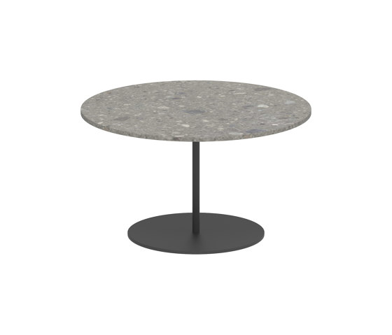 Butler side table 60cm round coated stainless steel & ceramic top | Side tables | Royal Botania