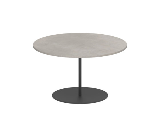 Butler side table 60cm round coated stainless steel & ceramic top | Tavolini alti | Royal Botania