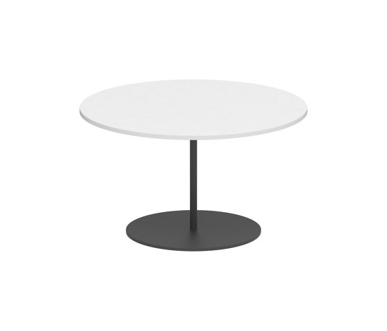 Butler side table 60cm round coated stainless steel & ceramic top | Side tables | Royal Botania