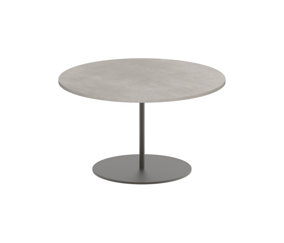 Butler side table 60cm round coated stainless steel & ceramic top | Side tables | Royal Botania