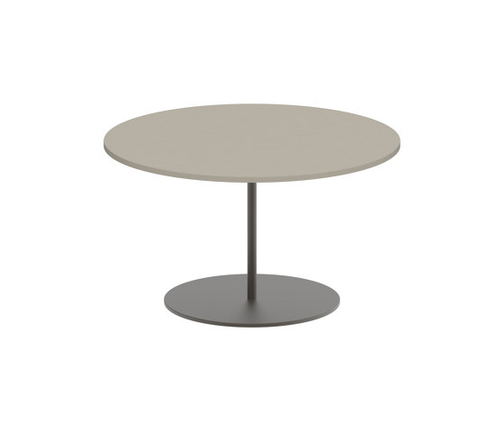 Butler side table 60cm round coated stainless steel & ceramic top | Side tables | Royal Botania