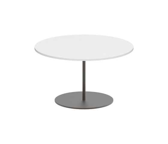 Butler side table 60cm round coated stainless steel & ceramic top | Side tables | Royal Botania