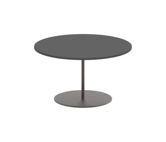 Butler side table 60cm round coated stainless steel & ceramic top | Tavolini alti | Royal Botania