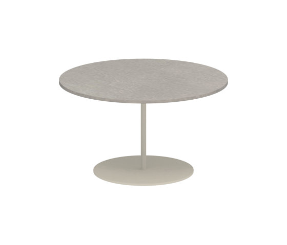 Butler side table 60cm round coated stainless steel & ceramic top | Side tables | Royal Botania