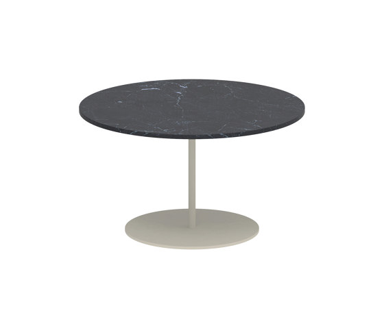 Butler side table 60cm round coated stainless steel & ceramic top | Side tables | Royal Botania