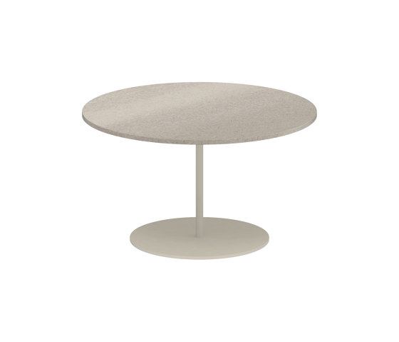 Butler side table 60cm round coated stainless steel & ceramic top | Side tables | Royal Botania