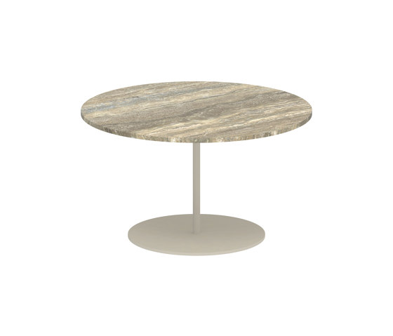 Butler side table 60cm round coated stainless steel & ceramic top | Side tables | Royal Botania