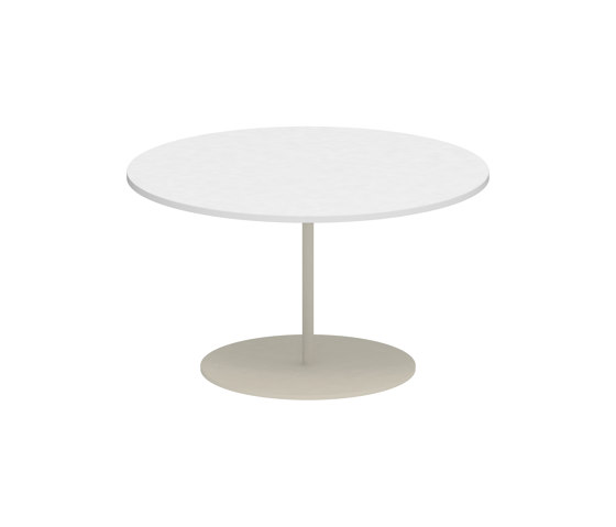 Butler side table 60cm round coated stainless steel & ceramic top | Tavolini alti | Royal Botania