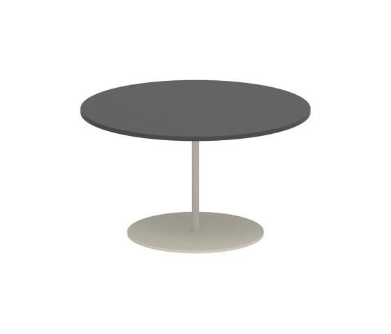 Butler side table 60cm round coated stainless steel & ceramic top | Tavolini alti | Royal Botania