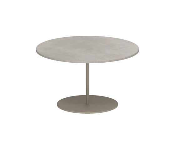 Butler side table 60cm round coated stainless steel & ceramic top | Tavolini alti | Royal Botania