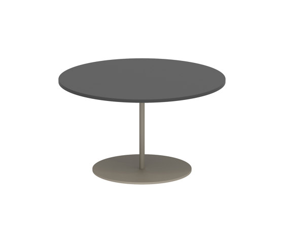 Butler side table 60cm round coated stainless steel & ceramic top | Side tables | Royal Botania