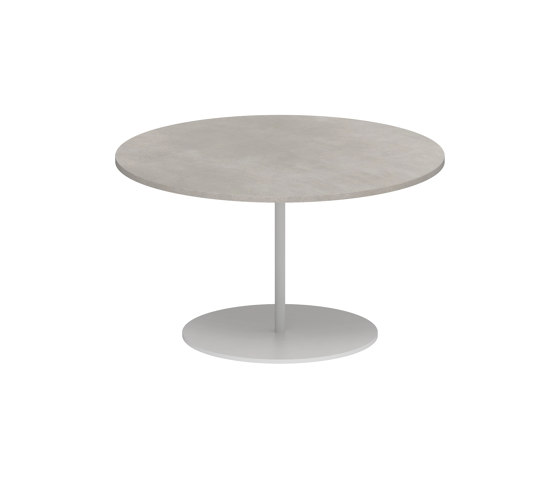 Butler side table 60cm round coated stainless steel & ceramic top | Side tables | Royal Botania