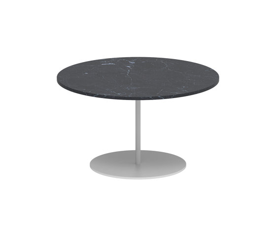 Butler side table 60cm round coated stainless steel & ceramic top | Side tables | Royal Botania