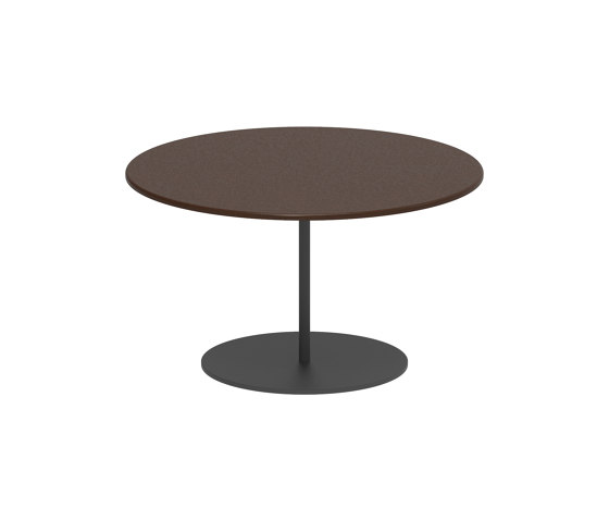 Butler side table 60cm round coated stainless steel & enameled lava stone top | Side tables | Royal Botania