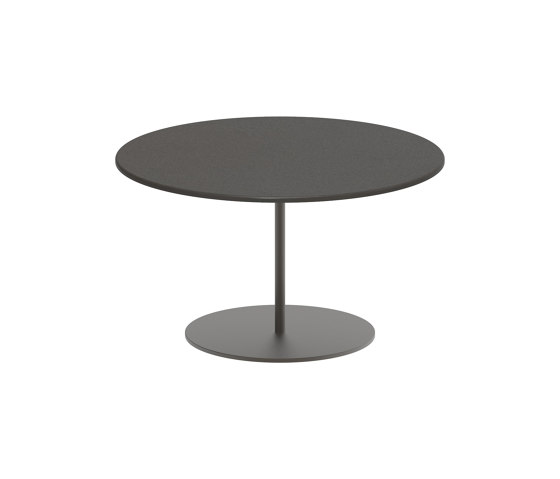 Butler side table 60cm round coated stainless steel & enameled lava stone top | Side tables | Royal Botania