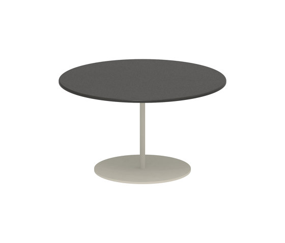 Butler side table 60cm round coated stainless steel & enameled lava stone top | Side tables | Royal Botania