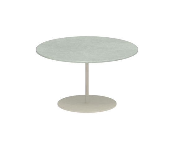 Butler side table 60cm round coated stainless steel & enameled lava stone top | Side tables | Royal Botania