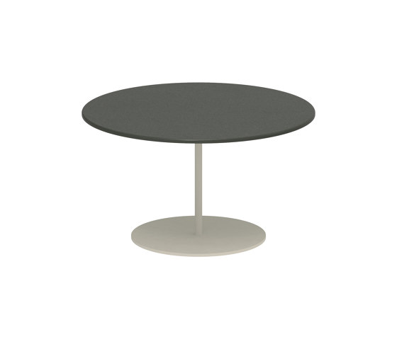 Butler side table 60cm round coated stainless steel & enameled lava stone top | Side tables | Royal Botania