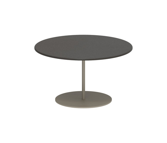 Butler side table 60cm round coated stainless steel & enameled lava stone top | Side tables | Royal Botania