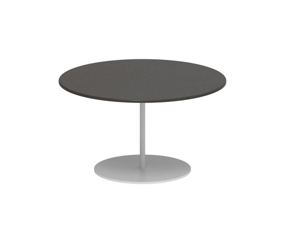 Butler side table 60cm round coated stainless steel & enameled lava stone top | Side tables | Royal Botania