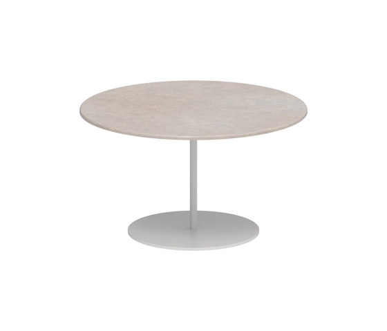 Butler side table 60cm round coated stainless steel & enameled lava stone top | Side tables | Royal Botania