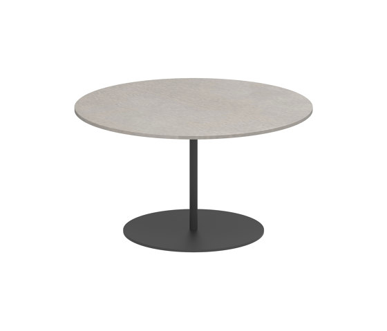 Butler side table high 75cm round coated stainless steel & ceramic top | Side tables | Royal Botania