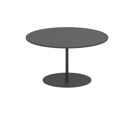 Butler side table high 75cm round coated stainless steel & ceramic top | Tavolini alti | Royal Botania