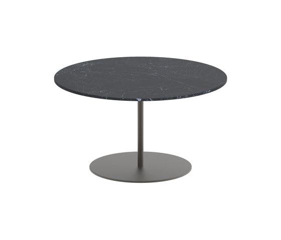 Butler side table high 75cm round coated stainless steel & ceramic top | Side tables | Royal Botania