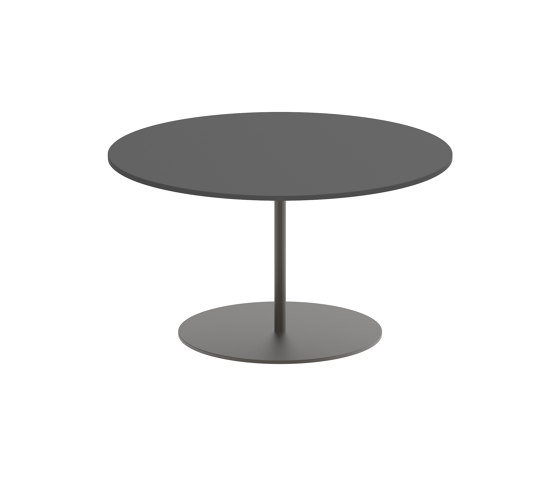 Butler side table high 75cm round coated stainless steel & ceramic top | Side tables | Royal Botania